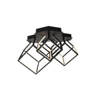 V-TAC VT-7921 Lustre de plafond LED 3 cubes couleur noire plafond 64x35,9x41CM 46W 3000k - 15342