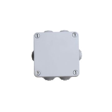 Boîte de jonction rectangulaire étanche avec couvercle et vis plastique 105 x 105 x 55 avec 7 presse-étoupes IP55 FAEG - FG13424
