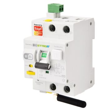 ETTROIT Disjoncteur différentiel 1P+N Tuya Smart Wi-Fi RCBO 32A 30ma 6Ka SKU ESR3532