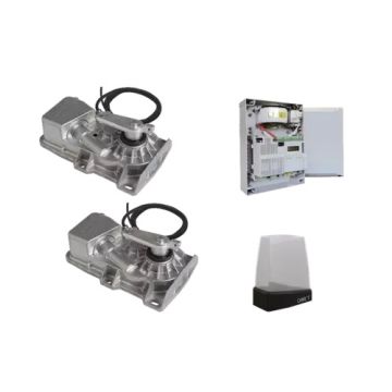 Kit CAME FROG‑X 8K01MI‑008 – Automatisme souterrain à deux vantaux 24 V, 2 moteurs, panneau BUS CXN, feu clignotant