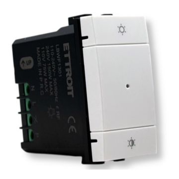 Interrupteur/variateur intelligent Wifi ETTROIT connecté à l&#39;application Tuya Couleur blanche Compatible avec Living Light LBWF1301