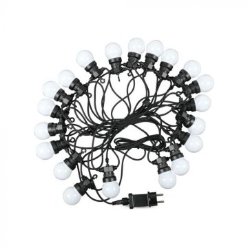 V-TAC VT-71020 Guirlande lumineuse LED ampoules 20pcs 6000K 10M connectable avec entrée et sortie 2PIN IP44 - sku 217440