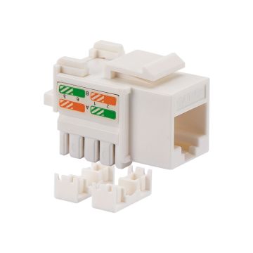Prise RJ45 8/8 cat.5e UTP 90° non blindée, coloris blanc Fanton 23702
