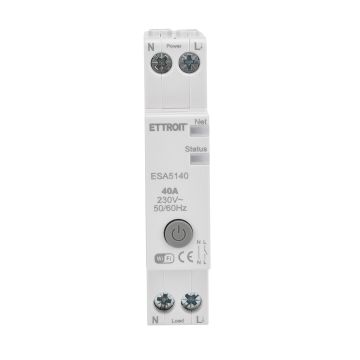 ETTROIT ESA5140 interrupteur Wifi intelligent Tuya 40A sur rail DIN 1M 1P 220V, contrôle via App