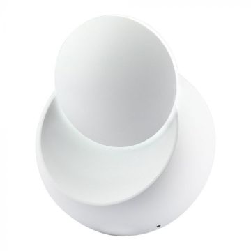 V-TAC VT-757 5W LED applique ronde design moderne, orientable à 360°, corps blanc satiné 4000K IP20 - 217093