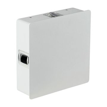 V-TAC VT-704 Applique murale LED 4W blanc neutre 4000K corps aluminium carré blanc IP65 - SKU 8210