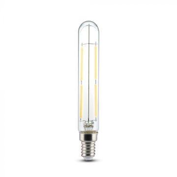 V-TAC VT-2204 Ampoule tubulaire LED 4W E14 T20 filament effet vintage en verre transparent lumière 3000K - 212701