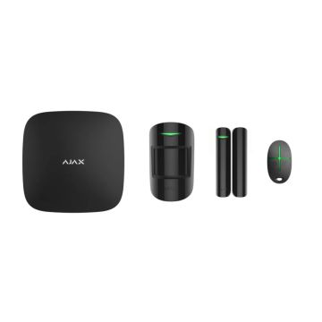 AJAX StarterKit ASP (Hub + MotionPtotect + DoorProtect + SpaceControl) Kit d&#39;alarme sans fil GPRS/LAN VERSION noir - 38169