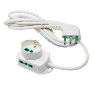 Multiprise FANTON TRIAX 1 prise bypass Schuko 2P+T 16A en haut + 2 prises bypass italiennes sur les côtés, câble 3 m. 42107 Multiprise FANTON TRIAX 1 prise bypass Schuko 2P+T 16A en haut + 2 prises bypass italiennes sur les côtés, câble 3 m. 42107