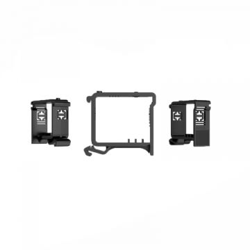 Support DIN Ajax 51170.132.BL pour relais et interrupteur mural, noir.