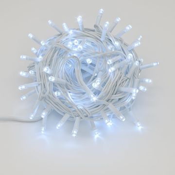 Guirlande lumineuse ETTROIT 300 LED, 30 m, lumière blanche, câble blanc, IP65, extensible, effet flash, guirlande de Noël, boutiques, balcon de Noël