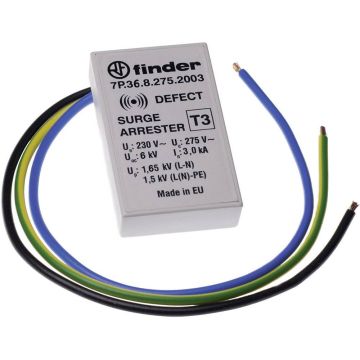 FINDER 7P3682752003 parafoudre intégré SPD CLASSE 3 MONOPHASÉ 275VAC 6KV 3KA FINDER 7P3682752003 parafoudre intégré SPD CLASSE 3 MONOPHASÉ 275VAC 6KV 3KA