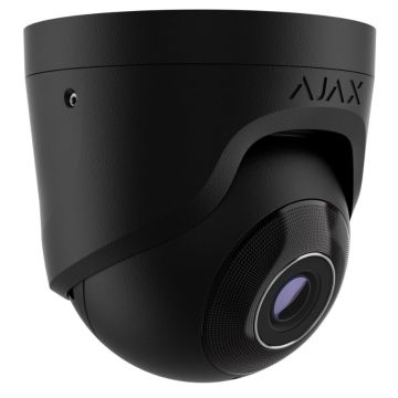 Caméra IP AJAX TurretCam 8MP PoE, objectif IA IR 2,8 mm, portée 50 m, noire, réf. 64928.197.BL1