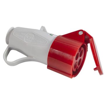 FANTON 71010 Prise mobile triphasée rouge 3P+T 16A 380-415V 6h IP44 avec câblage à vis