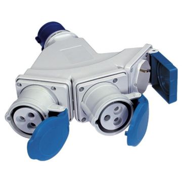 FANTON Adaptateur multiple industriel sur pied 2 prises CEE + 1P40 schuko IP44 - 73122 FANTON Adaptateur multiple industriel sur pied 2 prises CEE + 1P40 schuko IP44 - 73122