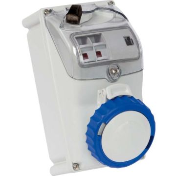 FANTON Prise murale interverrouillée KEY BLOCK2P+T 16A 200-250V 6h IP67 avec porte-fusible - 73350 FANTON Prise murale interverrouillée KEY BLOCK2P+T 16A 200-250V 6h IP67 avec porte-fusible - 73350