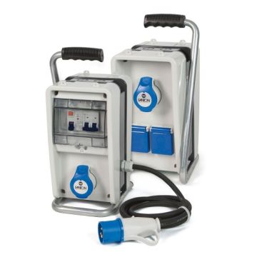 Panneau de construction FANTON EOLO IP44 - 4 prises, 2 protections, avec câble et support, 3kW