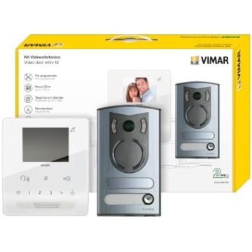 VIMAR Elvox DueFili Plus Kit portier-vidéo couleur un/bifamilial écran 3,5" 7539/m VIMAR Elvox DueFili Plus Kit portier-vidéo couleur un/bifamilial écran 3,5" 7539/m