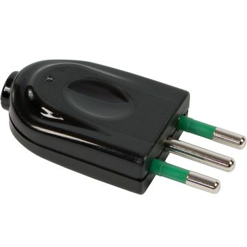 FANTON 80016 Prise italienne amovible 2P+T 10A mod. Couleur noire FACILE FANTON 80016 Prise italienne amovible 2P+T 10A mod. Couleur noire FACILE
