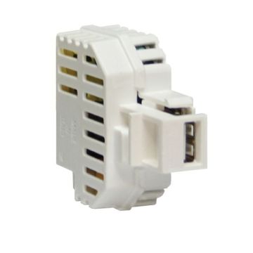 FANTON 82890 Chargeur d&#39;alimentation encastrable avec couplage KEYSTONE, 1 prise USB-A 5V 2,1A