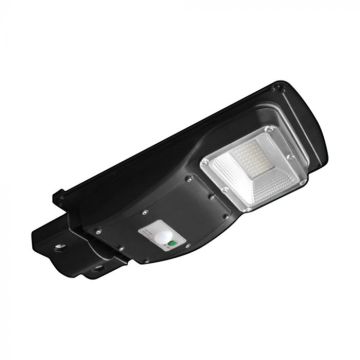 Lampadaire solaire V-TAC 6 W avec panneau, télécommande, capteur radar et batterie LiFePO4 – Lumière froide 6 000 K, IP65 – 95532