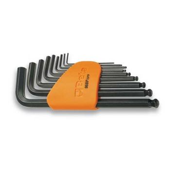 Jeu de 9pcs. clés hexagonales décalées à tête sphérique 1,5~10mm avec support Beta 96BP/SC9 Jeu de 9pcs. clés hexagonales décalées à tête sphérique 1,5~10mm avec support Beta 96BP/SC9