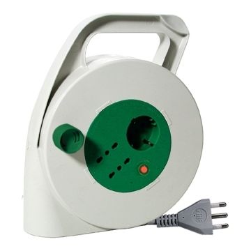 Enrouleur de câble 10M 3G1,5 S17 norme italienne avec 2P17/11+1P30+tc découpe thermique Fanton 01283
