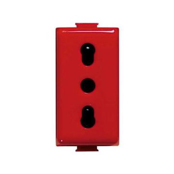 BTICINO A5180R MATIX 2P + T 10 / 16A prise de dérivation rouge pour les utilisateurs spéciaux BTICINO A5180R MATIX 2P + T 10 / 16A prise de dérivation rouge pour les utilisateurs spéciaux