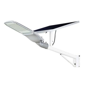 V-TAC VT-ST-300 éclairage public puce led samsung 3000lm avec panneau solaire et télécommande corps blanc 6000K IP65 – sku 20341