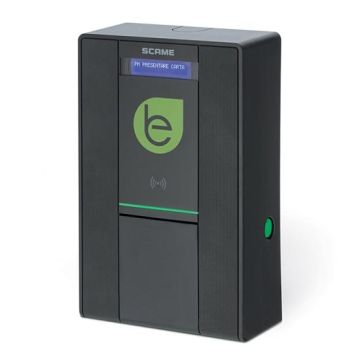 Coffret plastique wall box pour la recharge de véhicules électriques avec écran LCD 1 prise Type-2 1P+N+T 32A 230Vac~7,4kW IP54 IK08 - Scame 205.W23-B0