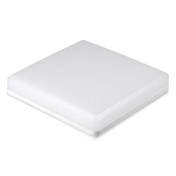 V-TAC PRO VT-8033 Plafonnier LED carré 15W blanc 110lm/w lumière chaude 3000K IP44 IK08 - sku 2113909