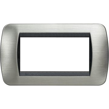Plaque Living International 4 modules - Acier brossé L4804ACS Plaque Living International 4 modules - Acier brossé L4804ACS