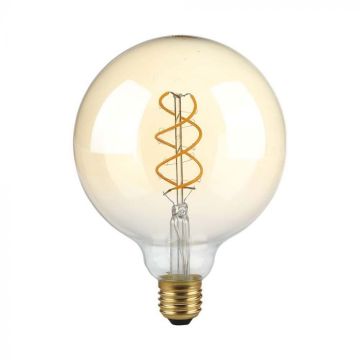 Ampoule globe LED V-Tac VT-2085 4,8W dimmable E27 G125 à filament ambre effet Vintage 1800K - 217415 Ampoule globe LED V-Tac VT-2085 4,8W dimmable E27 G125 à filament ambre effet Vintage 1800K - 217415