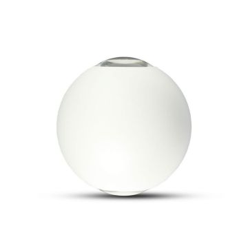 Applique LED sphérique V-TAC VT-836 4W - double faisceau LED SMD couleur blanche lumière 4000K sphérique IP65 - SKU 218302