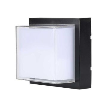 V-TAC VT-828 Applique murale LED carrée 12W blanc naturel 4000K noir IP65 - sku 218544