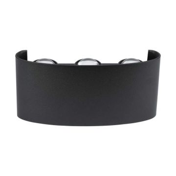 V-TAC VT-846 Applique LED 6W double faisceau applique aluminium noir 3000K IP65 - SKU 218615