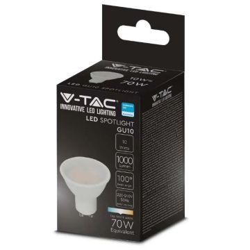 V-TAC PRO VT-271 Ampoule spot à puce LED Samsung SMD 10W GU10 blanc naturel 4000K - SKU 21879 V-TAC PRO VT-271 Ampoule spot à puce LED Samsung SMD 10W GU10 blanc naturel 4000K - SKU 21879