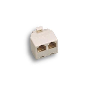 Convertisseur téléphonique modulaire de 1 prise 6/4c à 2 prises 6/4c Fanton 22350