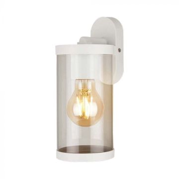 V-TAC VT-1149 Applique LED E27 douille corps blanc transparent applique IP44 - 23020