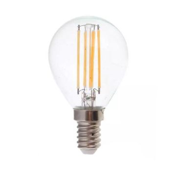 V-TAC VT-2466 Ampoule 6W LED filament P45 E14 blanc chaud 2700K - SKU 2845