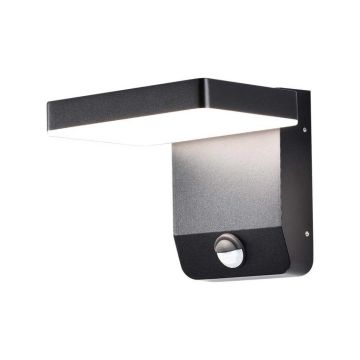 V-TAC VT-11020 applique murale led avec projecteur capteur PIR 17W 150lm/w éclairage de façade carré couleur noire 4000k design moderne IP65 sku 2949