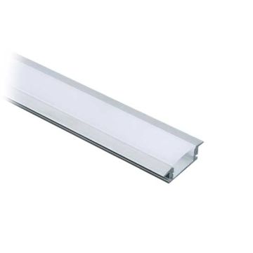V-TAC VT-8106 Profilé aluminium argenté 2m avec cache satiné pour bande LED 2000 x 24,7 x 7mm - sku 3350