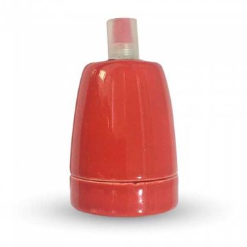 V-TAC VT-799 Adaptateur de douille E27 porcelaine rouge IP20 - SKU 3799