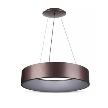 V-TAC VT-25-1-C 20W led surface lisse lumière pendante métal couleur café chaud blanc 3000K dimmable - SKU 3994 V-TAC VT-25-1-C 20W led surface lisse lumière pendante métal couleur café chaud blanc 3000K dimmable - SKU 3994