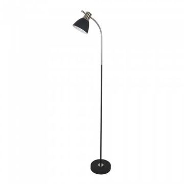 V-TAC VT-7702 Lampadaire design support en métal réglable support E27 noir + nickel satiné - sku 40421 V-TAC VT-7702 Lampadaire design support en métal réglable support E27 noir + nickel satiné - sku 40421
