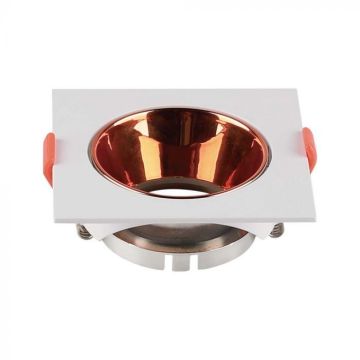 V-TAC VT-932 LED GU10 Encastré Corps Blanc Réflecteur Or Rose - sku 6655