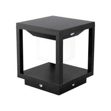 V-TAC 2W carré extérieur led solaire avec capteur de mouvement au sol pir couleur noire 3000k IP65 sku 6805