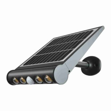 V-TAC VT-11108 Lampe de jardin à led solaire 8W avec panneau solaire extérieur avec capteur de mouvement pir 6400k IP65 sku 6850