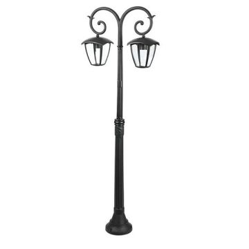 V-TAC VT-739 Lampe de jardin noir graphite 2xE27 ampoule 141CM Rainproof IP44 - SKU 7061
