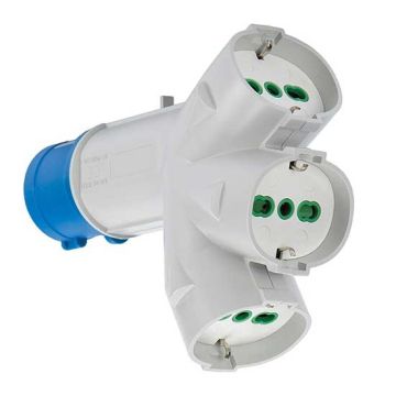 Adaptateur industriel TRIPLEX 2P+T 16A avec 3 prises IT/DE 2P+T 16A Fanton 73095 Adaptateur industriel TRIPLEX 2P+T 16A avec 3 prises IT/DE 2P+T 16A Fanton 73095